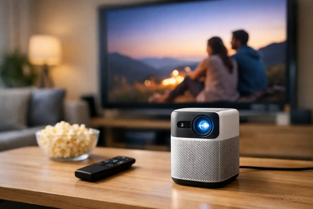 Review draagbare mini projector thuis